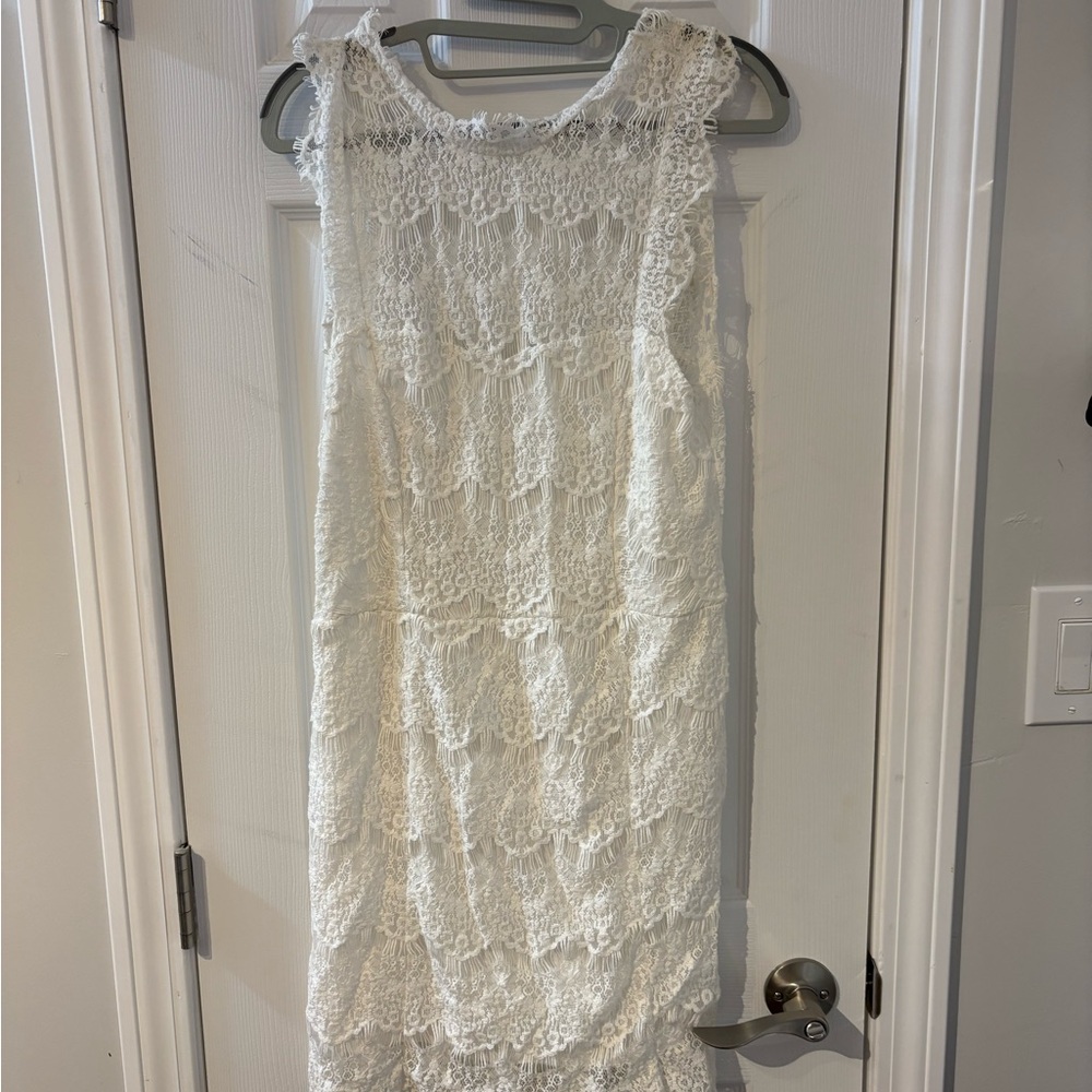 Free People White Lace Bodycon Dress